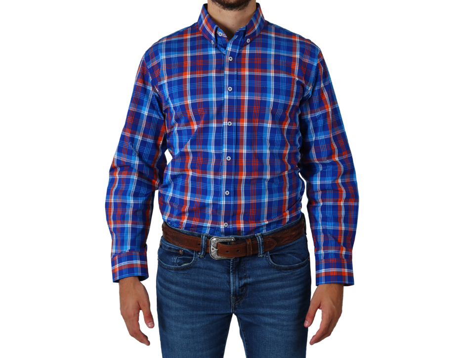 Camisa Casual Manga Larga para Hombre | KHAKI & BLUES