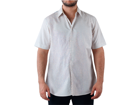 Camisa Casual Manga Corta para Hombre corte Slim Fit | KHAKI & BLUES