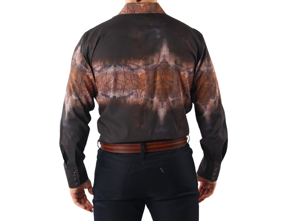 Camisa Vaquera Corte Clásico Manga Larga | FARWEST