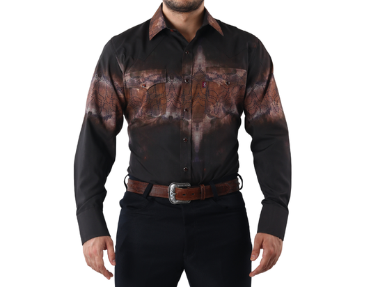 Camisa Vaquera Corte Clásico Manga Larga | FARWEST