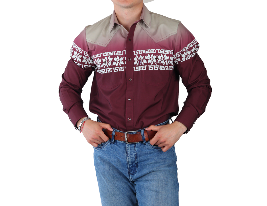 Camisa Vaquera Corte Clásico Manga Larga | FARWEST
