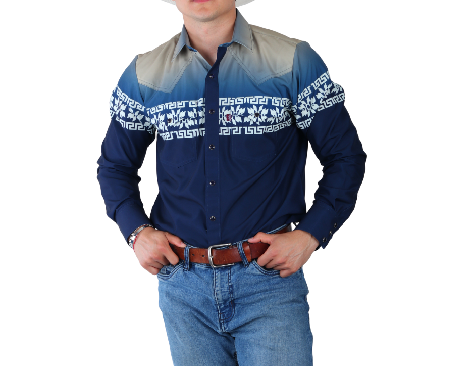 Camisa Vaquera Corte Clásico Manga Larga | FARWEST