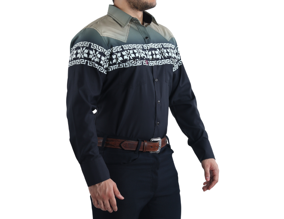 Camisa Vaquera Corte Clásico Manga Larga | FARWEST