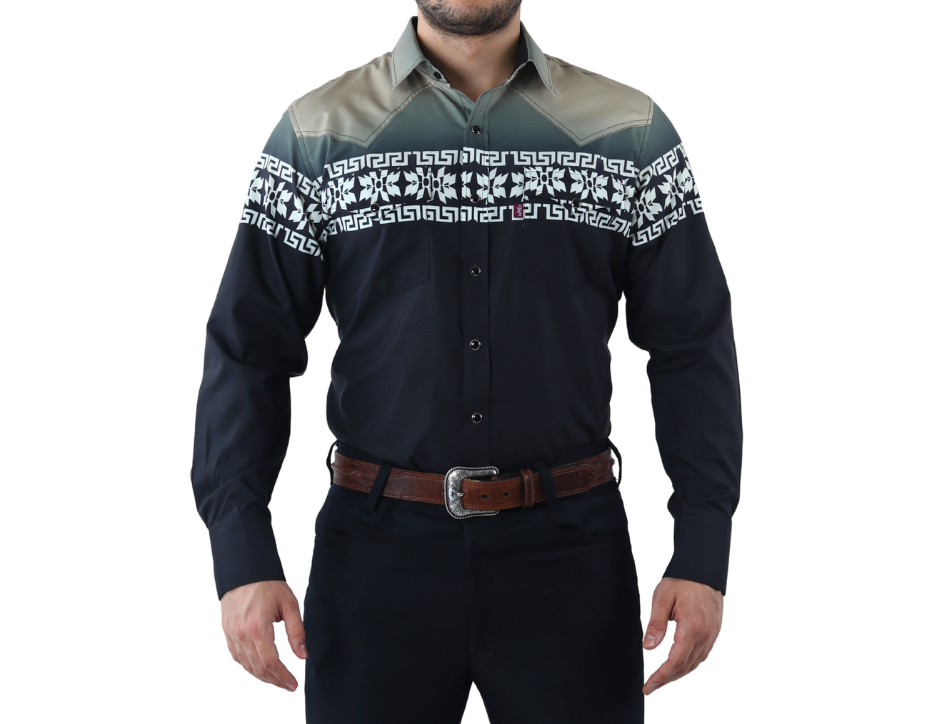 Camisa Vaquera Corte Clásico Manga Larga | FARWEST