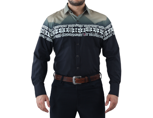 Camisa Vaquera Corte Clásico Manga Larga | FARWEST